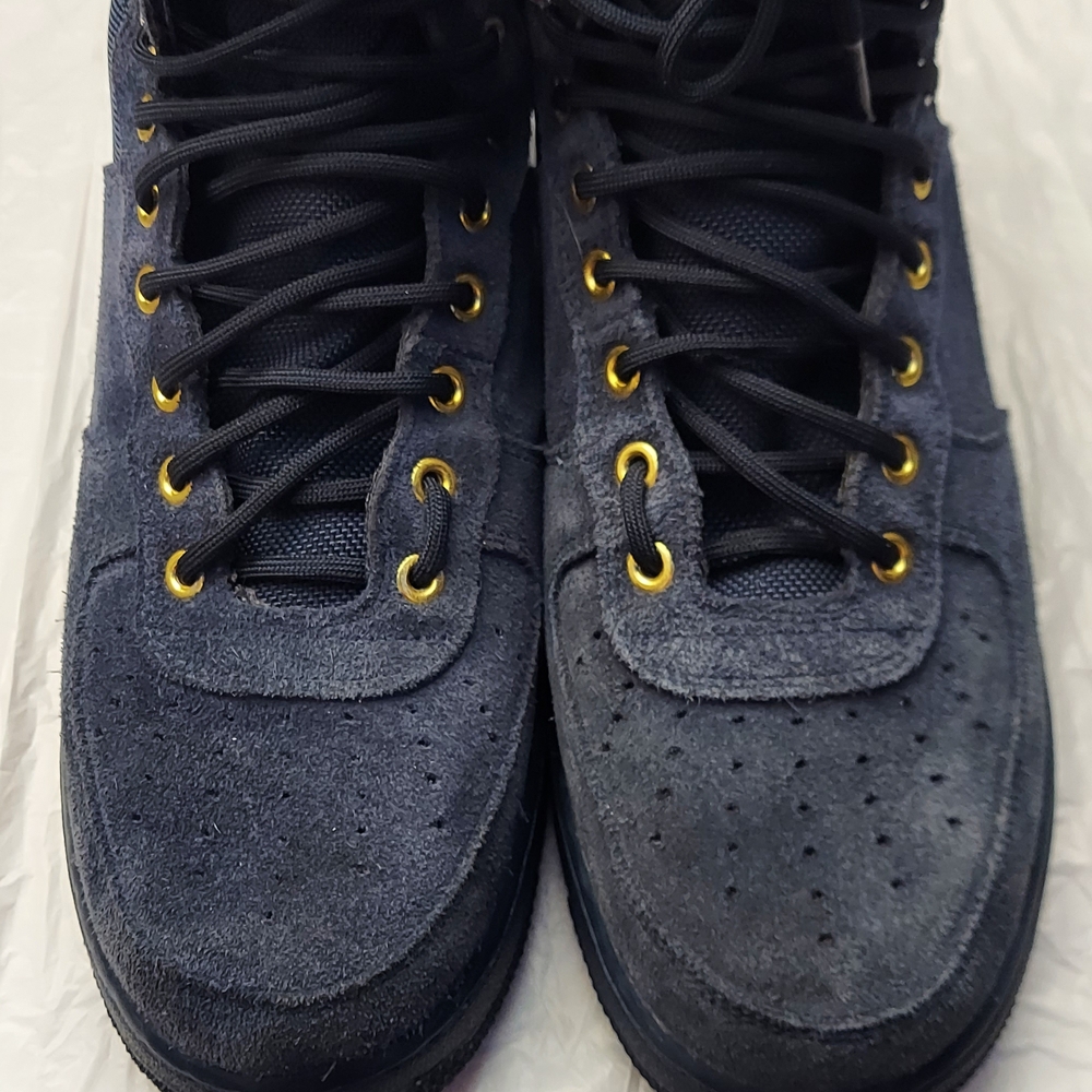 Nike Black and Gold Mid-Top Sneakers - Picture 5 of 7